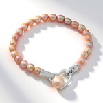 Bracciale in argento con Perla d'Acqua Dolce Rosa