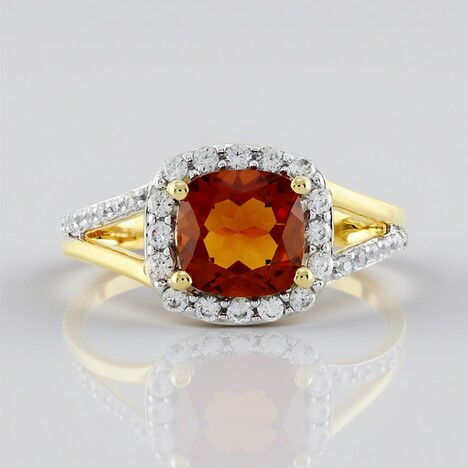 Anello in argento con Citrino Madeira