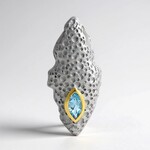 Ciondolo placcato in oro con Topazio Blu Svizzero (MONOSONO COLLECTION)