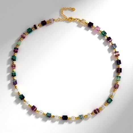 Collana in argento con Fluorite