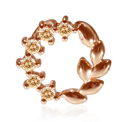 Gouden hanger met SI1 Argyle Rose De France Diamanten (Annette)