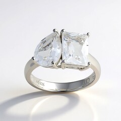 Anello in argento con Topazio Bianco