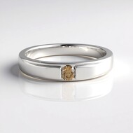 Anillo en plata con Diamante champán I2