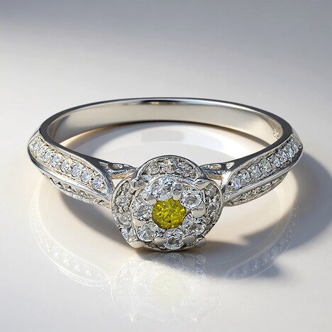 Anello in argento con Sfene