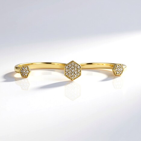 Anello in oro con Diamante Champagne I2 (de Melo Gold)