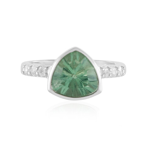 Grüner Fluorit-Silberring (MONOSONO COLLECTION)