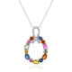Collier en argent et Saphir bleu
