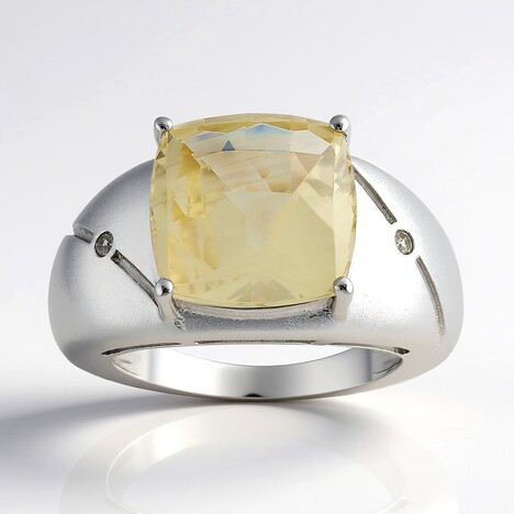 Anello in argento con Pietra del Sole dell'Oregon
