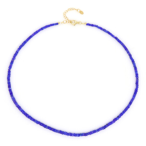 Äthiopischer Blauer Opal-Silberhalskette