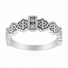 Anillo en plata con Diamante rosa de Francia de Argyle SI1 (Annette)