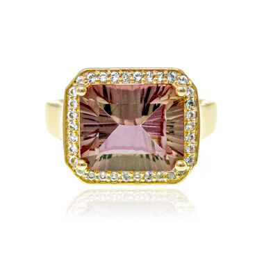 Anello in argento con Topazio Mistico Pesca