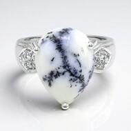Anillo en plata con Ágata dendrítica