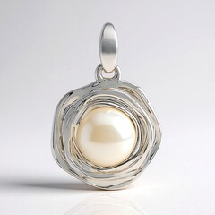 Ciondolo in argento con Perla d'Acqua Dolce Bianca (Michelle Albala)