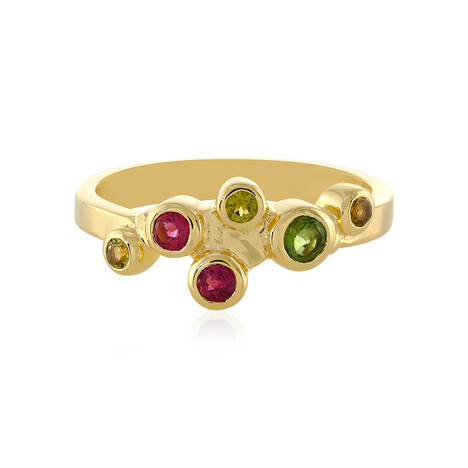 Bague en argent et Tourmaline verte