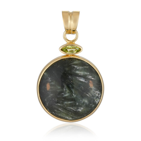 Colgante en plata con Serafinita (Bali Barong)