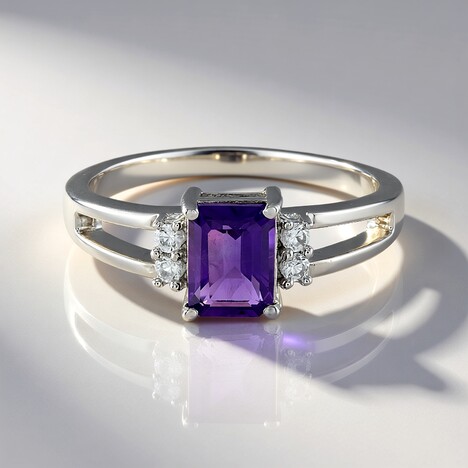 Anello in argento con Ametista Siberiana