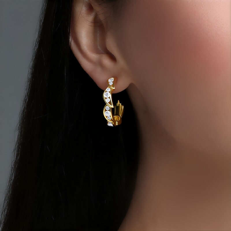 Pendientes en plata con Zircón (de Melo Essence)