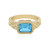 Bague en argent et Topaze bleu Suisse