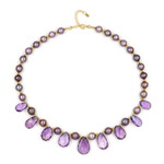 Collana in argento con Ametista Zambiana (Riya)
