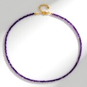 Sambia-Amethyst-Silberhalskette