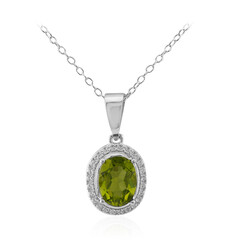 Burmese Peridot Silver Necklace