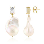 Pendientes en plata con Perla blanca Freshwater (TPC)
