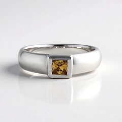 Anello in argento con Zircone Giallo