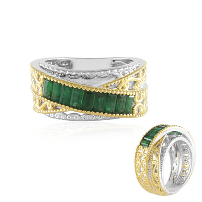 Sambia-Smaragd-Silberring (Gems en Vogue)