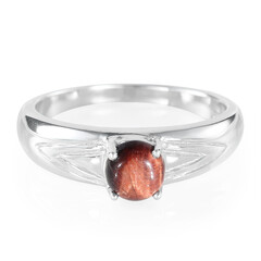 Rotes Tigerauge-Herren-Silberring