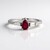 Anello in argento con Rubino del Madagascar