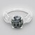 Anello in argento con Ossidiana Fiocco di Neve