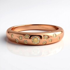 Anello in oro con Diamante Rose de France SI1 di Argyle