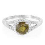 Anello placcato in platino con Tormalina Cuprian