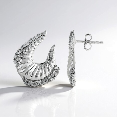 Orecchini in argento con Zircone (MONOSONO COLLECTION)