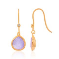 Lavendel-Jade-Silberohrringe