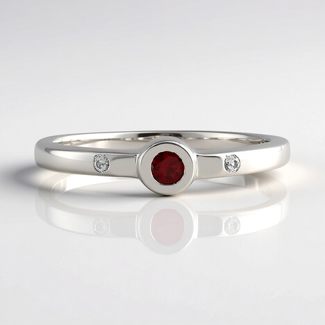 Anello in argento con Rubino Tanzania