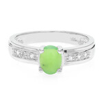 Zilveren ring met een keizerlijk chrysopraas