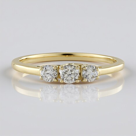 Anello in oro con Diamante IF (G) (de Melo Gold)