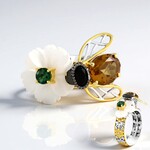Anello in argento con Quarzo Bianco (Gems en Vogue)