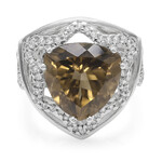 Rauchquarz-Silberring