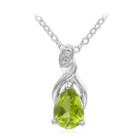 Burmesischer Peridot-Silberhalskette