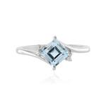 Himmelblauer Topas-Silberring