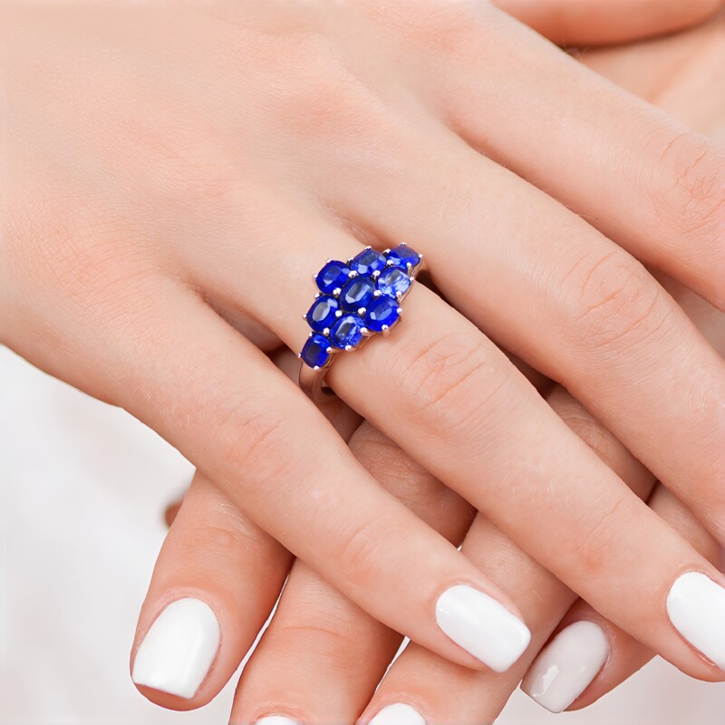 Bague en argent et Kyanite du Népal