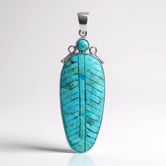 Pendentif en argent et Turquoise bleue de Mohavie (Faszination Türkis)