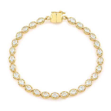 Himmelblauer Topas-Silberarmband