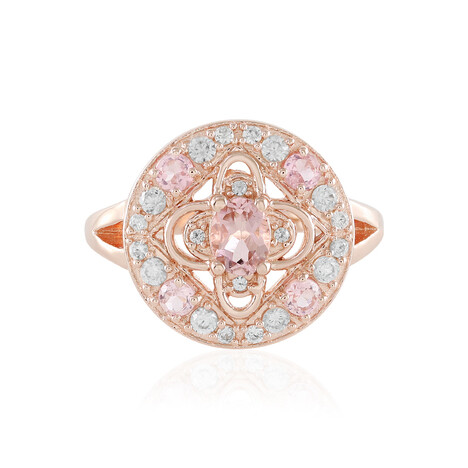 Bague en argent et Tourmaline rose du Nigéria