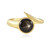 Zilveren ring met een zwarte ster saffier (de Melo Essence)
