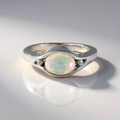 Anello in argento con Opale di Welo