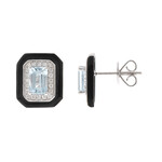 Gouden oorbellen met zwarte onyxen (CIRARI)