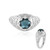 Anello in argento con Topazio Blu Londra